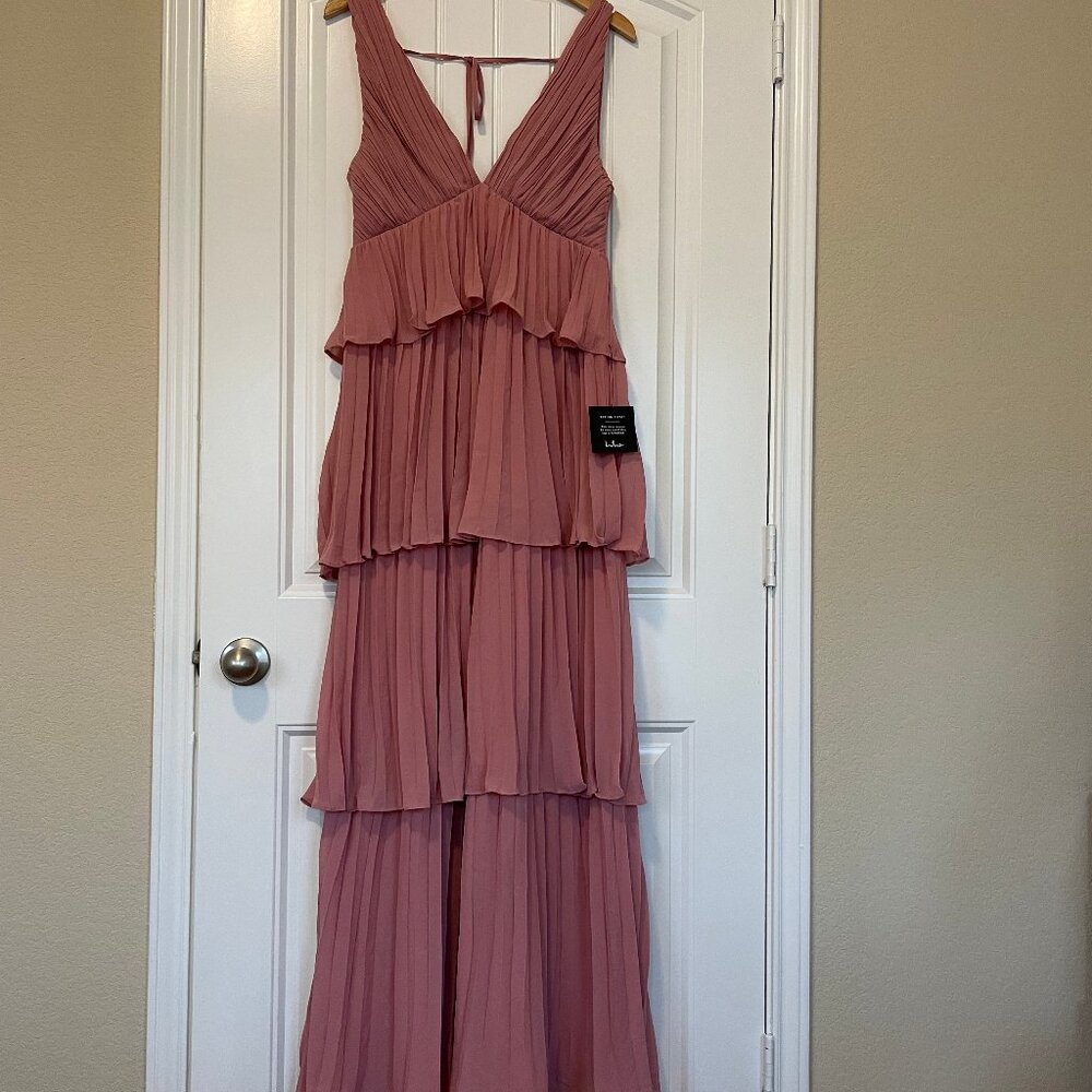 Lulu's Dusty Rose Tiered Maxi Dress